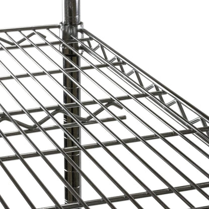 Shelving Inc. 8" d x 24" w Chrome Wire Shelving with 3 Tier Shelves, Weight Capacity 800lbs Per Shelf
