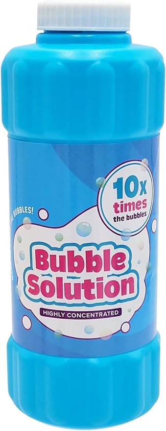 Blue 16oz Concentrated Bubble Solution 20-Pack, Refills up to 1.25 Gallons, Non-Toxic Concentrated Solution for Bubble Machines, Giant Bubble Wands, Bubble Gun and Blowers