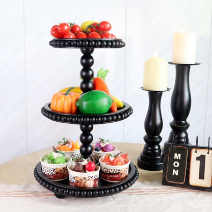 3 Tier Serving Tray， Wood Cupcake Stand，3 Tier Cupcake Stand，Tiered Tray Stand，Wooden Tiered Tray Stand，Suitable for