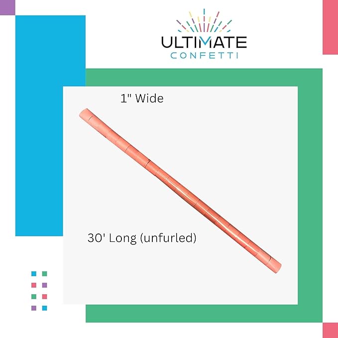 Ultimate Confetti - Orange Tissue Paper Streamers - 20 Rolls (1" x 30')