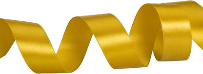 YASEO 1 Inch Gold Solid Satin Ribbon, 50 Yards Craft Fabric Ribbon for Gift Wrapping Floral Bouquets Wedding Party Decoration