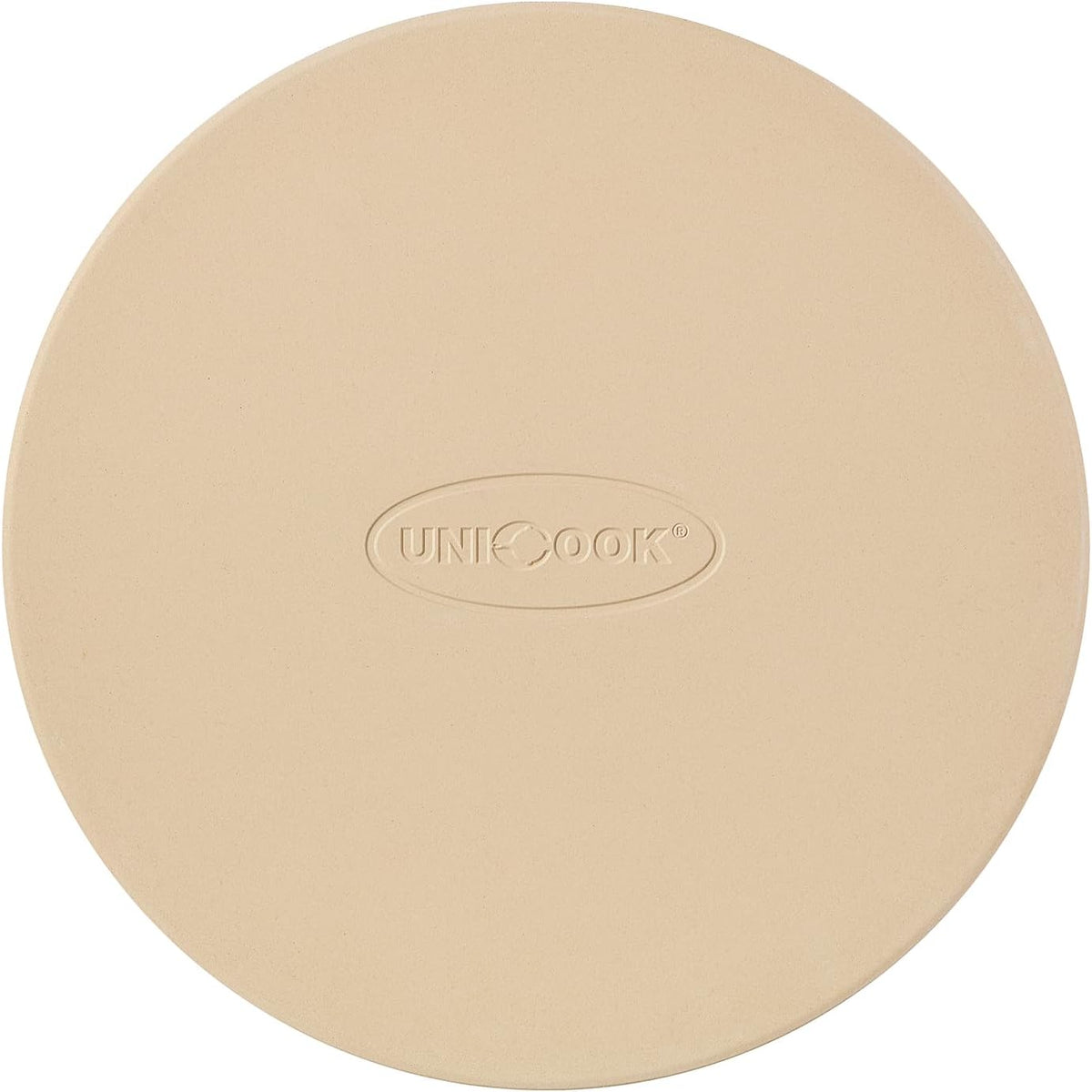 Unicook Round Pizza Stone 12 Inch, Cordierite Bread Baking Stone for Oven and Grill, Thermal Shock Resistant, Including Dough Scraper