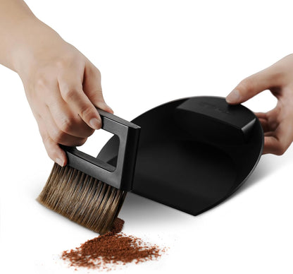 MHW-3BOMBER Small Coffee Brush, Hand Broom and Dustpan Set, Magnetic Small Brush and Dustpan Set Soft Bristles