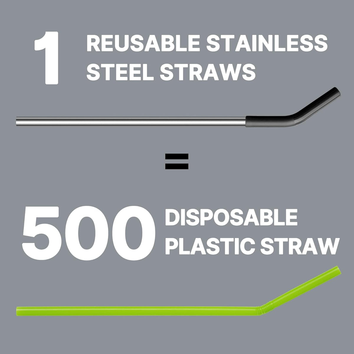 Stainless Steel Straws for 40oz Stanley Cup Tumbler, 40 oz Metal Reusable Replacement Straight Straws for Simple Modern/Meoky/Owala Tumbler