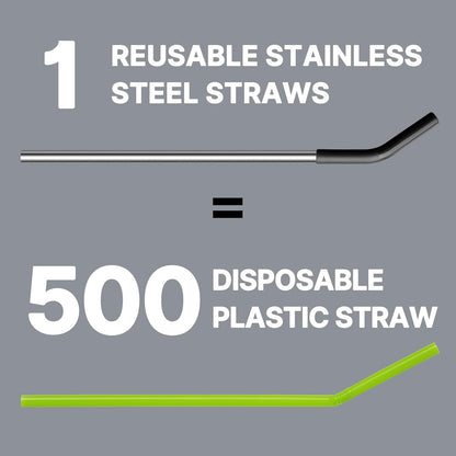 Stainless Steel Straws for 40oz Stanley Cup Tumbler, 40 oz Metal Reusable Replacement Straight Straws for Simple Modern/Meoky/Owala Tumbler