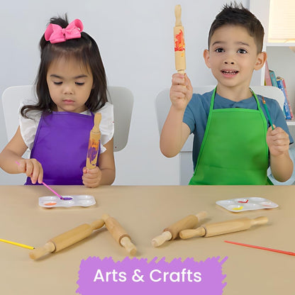 Kids Mini Rolling Pins 8 Inch, 6 Pack