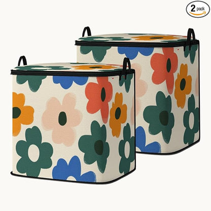 2pcs closet organizers and storage under bed,clothing blanket sweater sheet bedding comforter duvet quilt pillow toy storage bags with lids,dorm room essentials for containers 95L