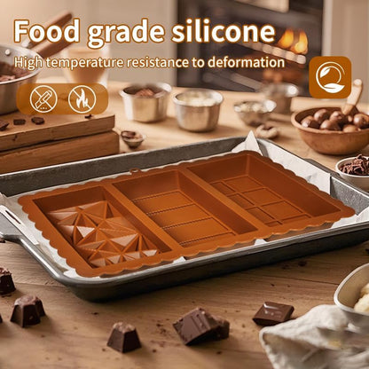 Chocolate Bar Mold - Food Grade Silicone Chocolate Molds, Non-Stick & Easy to Release Deep Mold for Dubai Pistachio Chocolates, Candy, Snacks, Desserts, Resin Art, Dishwasher Safe (2)