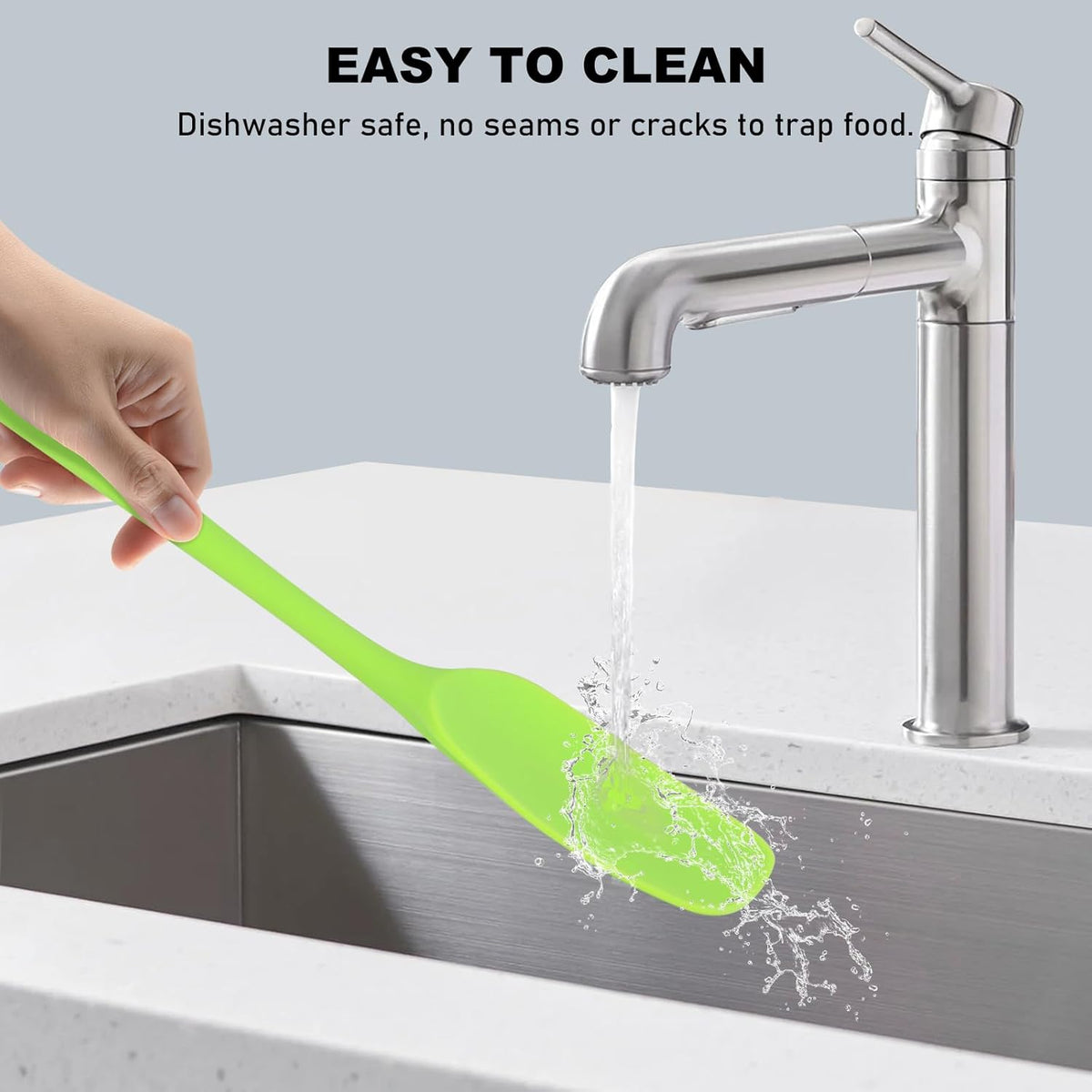 NileHome Silicone Spatula Set, 6 Pcs Food Grade Kitchen Utensils with Silicone Brush Heat Resistant Dishwasher Safe BPA-Free Rubber Spatula for