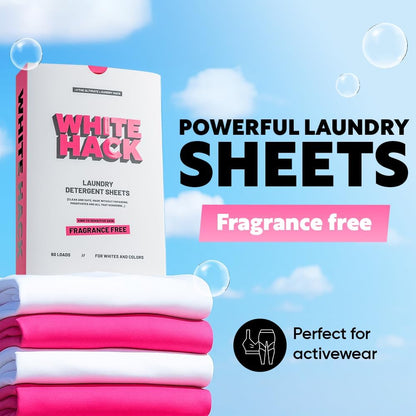 Fragrance Free Laundry Detergent Sheets | Clothes Detergent Laundry Soap Sheets for Travel - Mess-Free, Ultra Concentrated, Recyclable Packaging, Stain Fighting | Unscented, 120 Count