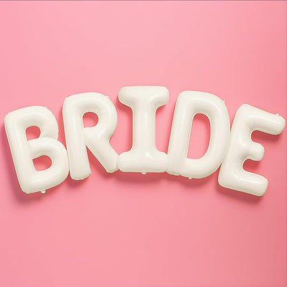 KatchOn, Giant Bride Balloons Beige - 40 Inch | Bachelorette Party Decorations | Cream Bride Balloon for Bridal Shower Decorations | Bride Balloons Bachelorette | Bachelorette Party Decorations