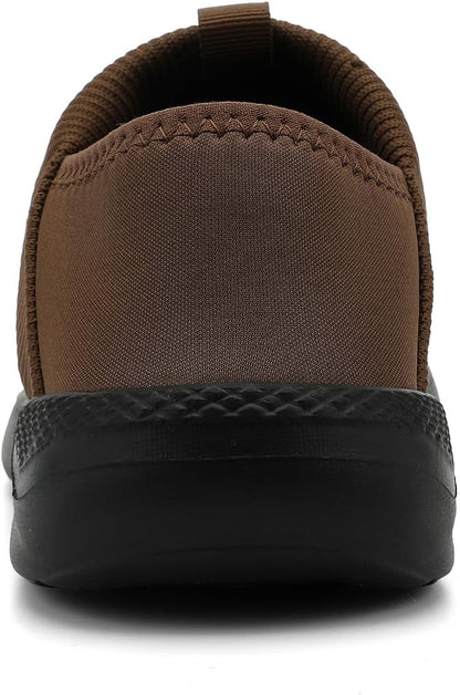KUBUA Slippers for Men and Womens Indoor House Shoes Plush Slip on Outdoor Garden Loafers