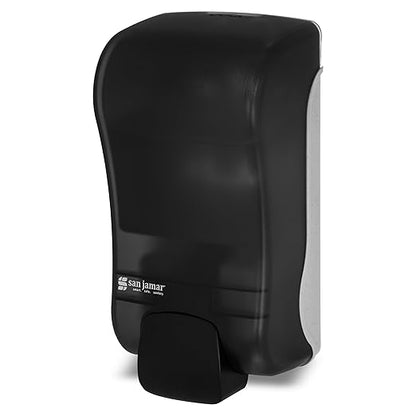 San Jamar SF1300TBK SF1300 Rely Manual Foam Soap Dispenser, 1300 mL, Black Pearl