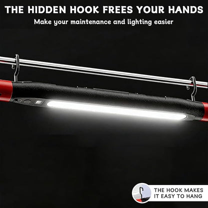2026 Magnetic Rechargeable LED Work Light Bar, 3000LM Rechargeable LED Work Light Bar, Under Hood Mechanic Light for Car Repair, Portable Cordless Trouble Light with Magnet & Hanging Hook