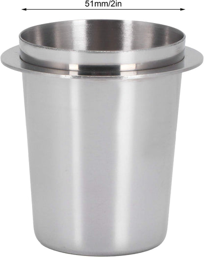 51mm Coffee Dosing Cup, Stainless Steel Coffee Bean Dosing Cup, Coffee Dosing Cup Suitable for Milk Tea Shop Coffee Shop Italian Coffee Machine