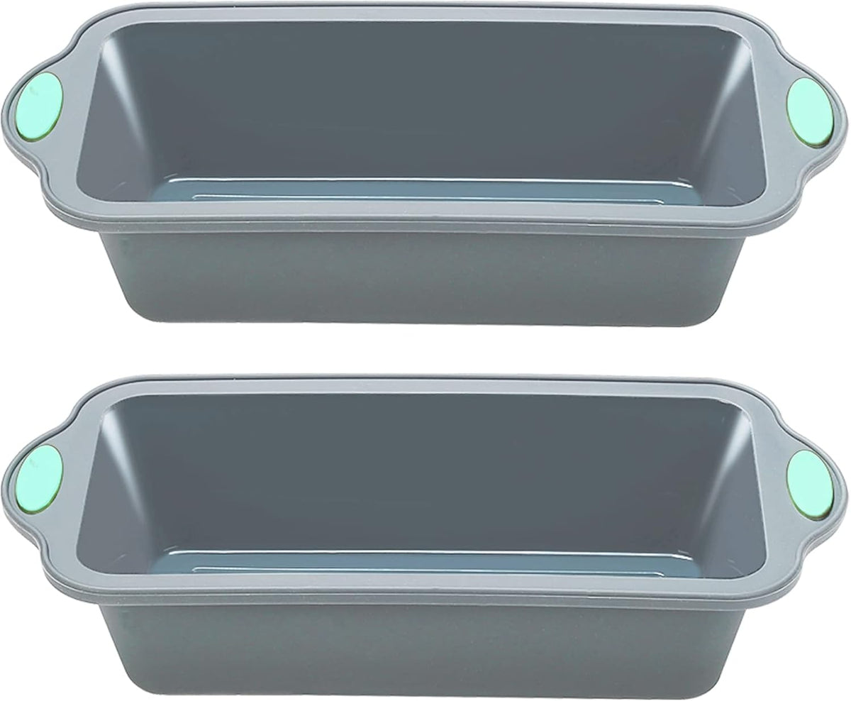 To encounter 9 Inch Silicone Bread and Loaf Pan, 2 Pack Food Grade Nonstick Silicone Molds for Baking Banana Bread, Meat Loaf, Pound Cake