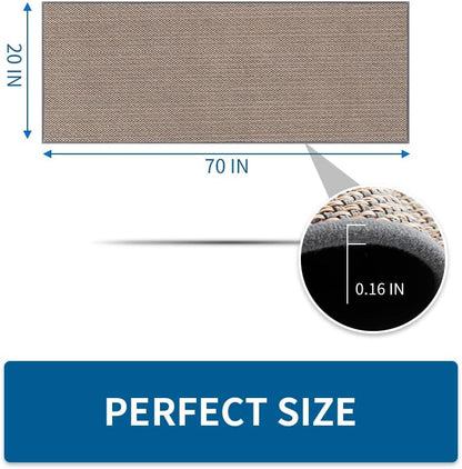 Kitchen Rugs and Mats Non Skid Washable, Absorbent Runner Rugs for Kitchen, Front of Sink, Kitchen Mats for Floor (Grey, 20"x70")