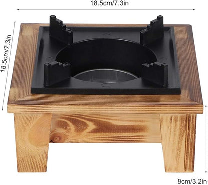 Jerliflyer Alcohol Wood Stove,Japanese Portable Stove Belly Stove for Outdoor Picnic for Soup Pot Roasting Pan Kettle