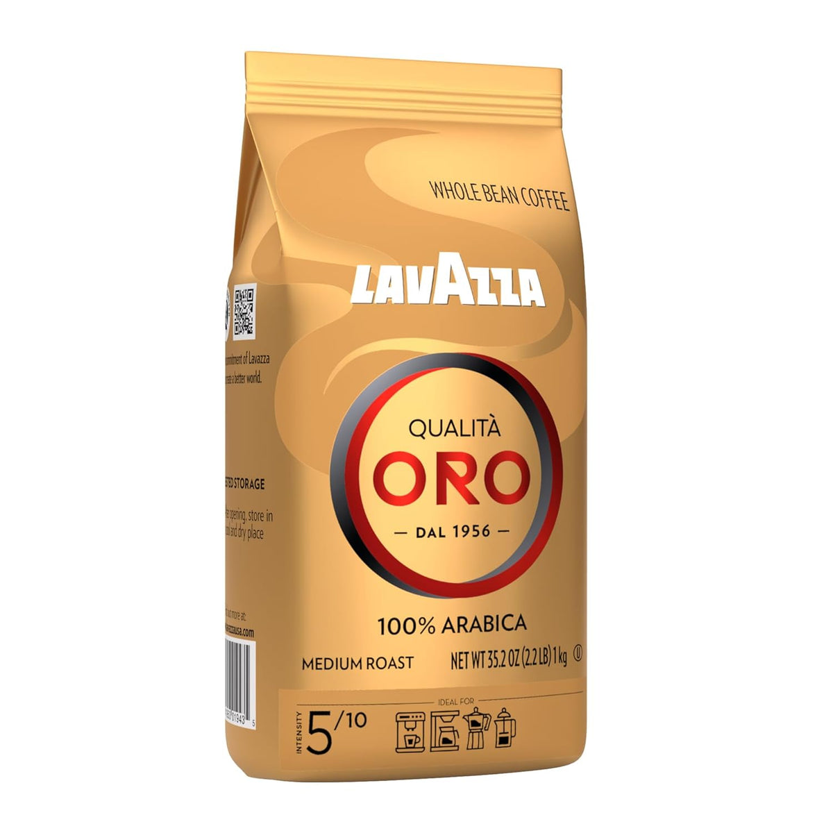 Lavazza QualitÃ Oro Whole Bean Blend, Medium Roast, 2.2 Pound,100% Arabica, Central America & African highland origins, Fruity & Aromatic