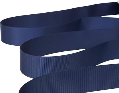 Ribbonitlux 1.5" Wide Solid Grosgrain Ribbon 25 Yards (370-Navy ）, Set for Gift Wrapping, Party Decor, Sewing Applications, Wedding and Craft