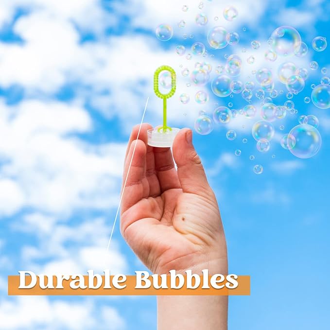JOYIN 24 Pcs Mini Bubble Wands Assortment Party Favors Toys for Kids Child, Summer Gifts Bubbles Fun Toys,Wedding, Bath Time,Summer Outdoor Gifts for Girls Boys