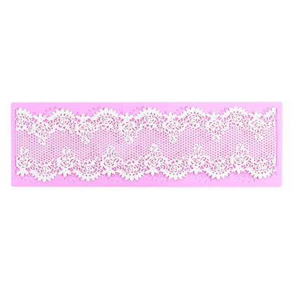 Embossing Lace Fondant Mold, Silicone Molds for Cake Decorating Tool, Multi Circle Flowers Lace Mat Wedding, Cake Lace Molds