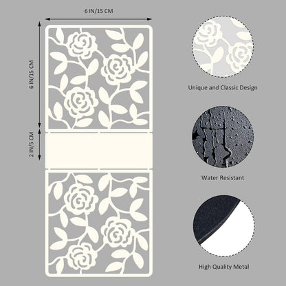 Resama Coffee Filter Paper Holder - Stylish Organizer with Rose Vine Pattern for Kitchen, Cafe, and Office - Decorative Storage Container in White - Perfect for Home, Dining Room, and Outdoor Use