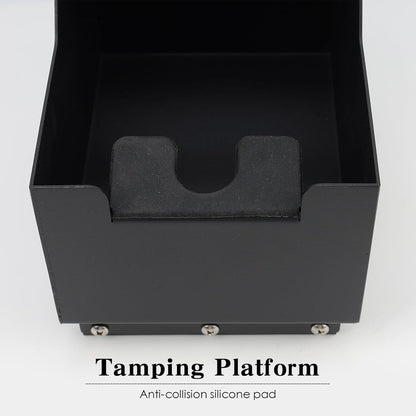 Espresso Knock Box, Stainless Steel Coffee Bag Container, With Steel Bracket And Noise Reducing Rubber Ring (Rectangle L-No base)