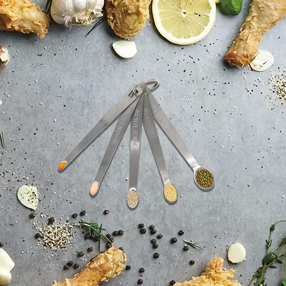 1PCS 1/32 Teaspoon(1/32tsp, 0.16ml, Smidgen) Single Tiny Measuring Spoon, Small Individual Stainless Steel Measure Spoons Only