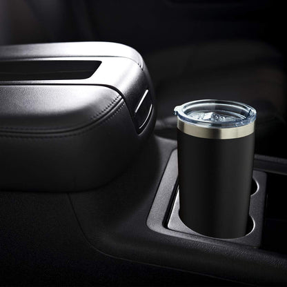 Comooo 20oz/8Pack Black Tumbler Double Wall Vacuum Insulated Coffee Travel Mug Stainless Steel Tumbler with Lid and Straw Coffee Cup for Cold Drinks