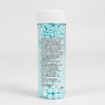 Twisweet Blue Sprinkles 130g, Edible Pearl Sprinkles for Cake Decorating | Blue sugar pearls, cake decorations &amp; cake toppers for cupcakes, cookies, ice cream, baby showers, birthdays &amp; winter cakes