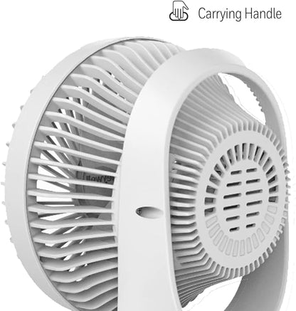 Honeywell QuietSet 5 Oscillating Table Fan, White – Personal and Small Room Fan with Quiet Operation and 5 Levels of Power and Sound