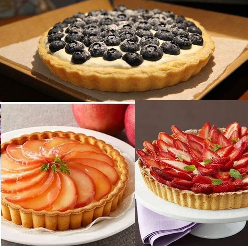 RICHSC-PAN Tart Pan, 9 Inch Tart Pans, Non-Stick Removable Loose Bottom.