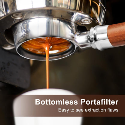 51mm Bottomless Portafilter 3 Ears Fits for Casabrews CM5418, 3700Essential, 3700Gense, 3700Pro, Gevi 51mm 3 Ears Grouphead, Mr