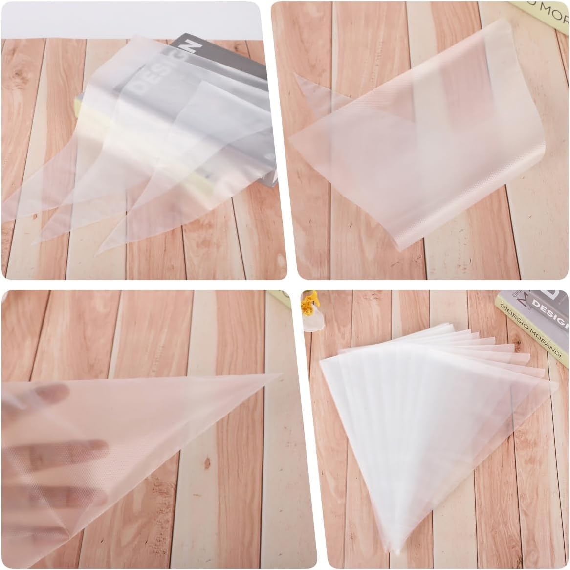 16-Inch 100 Pieces Icing Bags Heavy Duty, Ambestar Thick Anti-Burst Disposable Decorating Bags for all Size Tips Couplers and Baking Cookies Candy