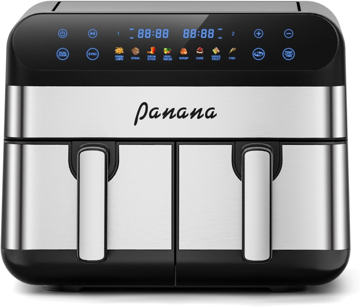 Panana Air Fryer 9.5 Quart Air Fryer with Dual Basket for Quick and Easy Meals, 8 Pre-set Function Air Fryer for Family and Childern, Christmas Gift New Year Gift