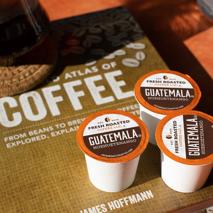 Fresh Roasted Coffee, Guatemala Huehuetenango K-Cup Pods for Keurig Brewers, Medium Roast, Kosher, 24 Count (Pack of 1)