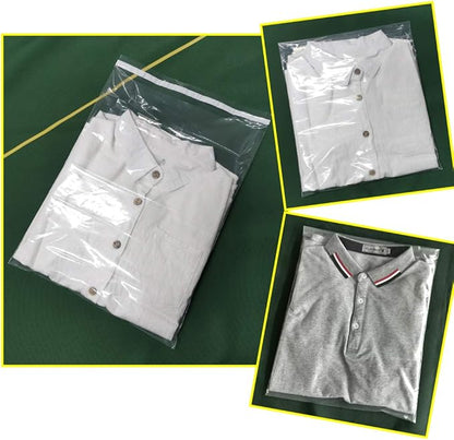 200 Count 12x15 Inch Self Seal Clear Poly Bags with Suffocation Warning for Packaging Clothing, T Shirts, Decorative Wrappers and More with Permanent Adhesive (1.5mil)