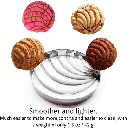 Doczen Concha Cutter & Pig Cookie Cutter Set for Mexican Cookbook Fans - Create Authentic Pan Dulce & Pastries to Pair with Mexicano Hot Chocolate