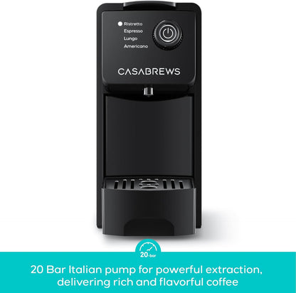 Casabrews CM7036E Espresso Machine for Nespresso Original Pods, 20 Bar Compact Capsule Coffee Machine with 21 oz Removable Water Tank and 4 Brewing