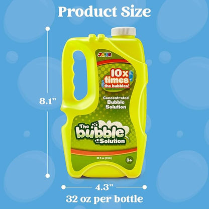 JOYIN 32 OZ Concentrated Bubble Solution for Bubble Machines (Up to 2.5 Gallons), Concentrated Solution Refills for Machine, Wands, Blower, Easter, Kids, Parties