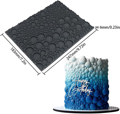mostsom Silicone Lace Cake Mold for Fondant & Chocolate,Embossing Round Bubble Decorating - Reusable Baking Tools for Cupcakes, Cookies