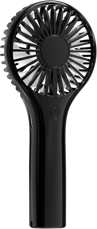 Edvision Portable Mini Fan - Powerful Personal Handheld Fan with 3 Speeds, Cute and Small, USB Rechargeable for Travel/Lash/Makeup/Outdoor/Home,Black