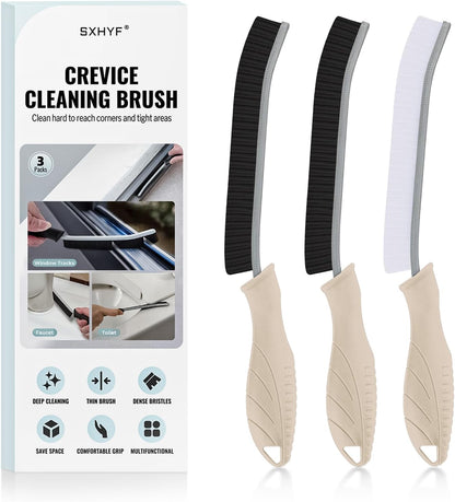 SXhyf Crevice Cleaning Brush - Grout Scrub Brush, House Cleaning Supplies, Gap Cleaning Tools, Home Essentials, Gifts for Women Men, Hard Bristle Crevice Cleaner Brush for Household Use, Bathroom