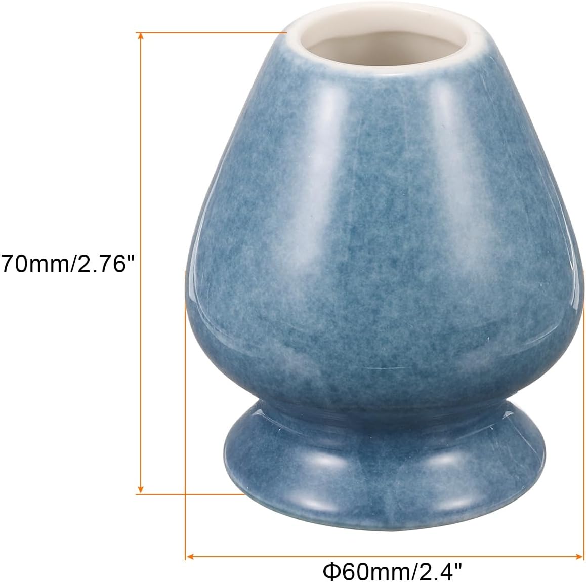 HARFINGTON Ceramic Chasen Stand 70mm Matcha Whisk Holder Teas Set Whisks Stand Traditional Matcha Tea Chasen Holder Tea Set Accessories for Tea Tasting, Blue