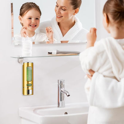 Foam Hand Liquid Soap Dispenser, 400ml Bathroom Shower Dispenser Gel Container Shower Pump Dispenser and Organizer for Bathroom Kitchen Hotel, Refillable Liquid Lotion Soap Dispenser Wall Mounted