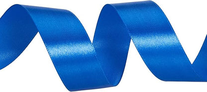 YASEO 1 Inch Royal Blue Solid Satin Ribbon, 50 Yards Craft Fabric Ribbon for Gift Wrapping Floral Bouquets Wedding Party Decoration