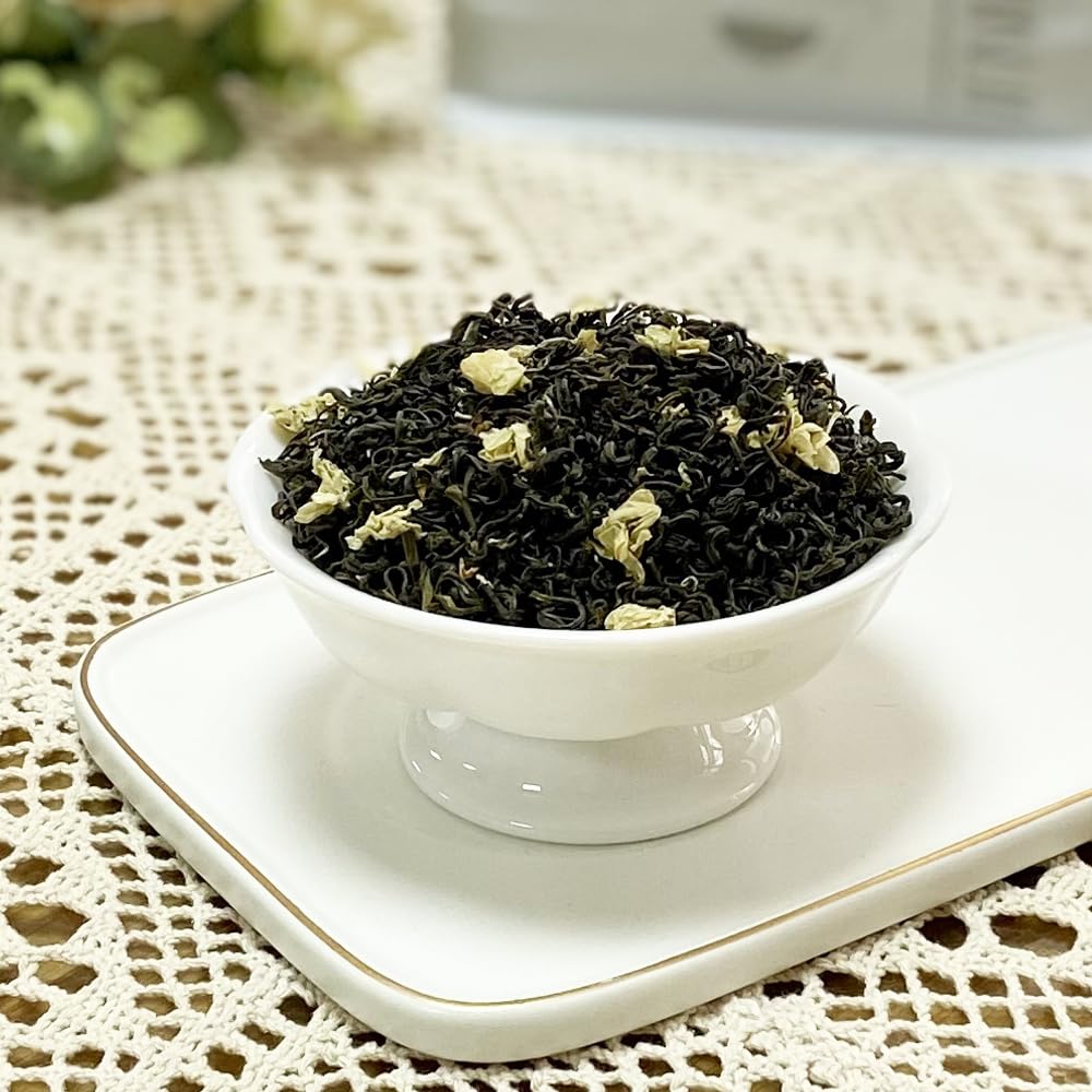 Xiejinji Jasmine Tea Loose Leaf, 7.1 oz(200g), 100% Pure Natural Jasmine Flower, Traditional Scented Tea Technique, Fragrant Floral Scent