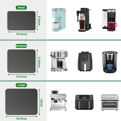 Appliance Slider 360° Rolling Tray for Coffee Maker Bamboo Coffee Pot Slider Tray Countertop Rotation Sliding Tray with Wheels