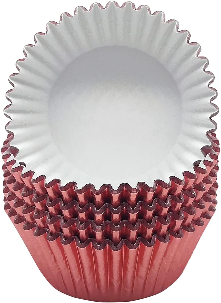 Standard Rose Gold Foil Cupcake Liners Muffin Baking Cups for Party and More, 100-Count